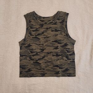 Camo Sleeveless Women's Top
